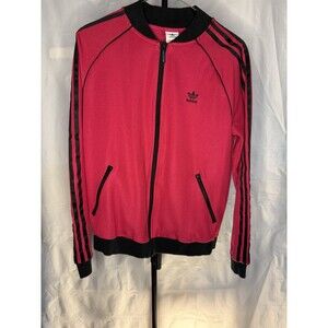 Adidas Track Jacket Womens Medium Leoflage Zip Up Pink